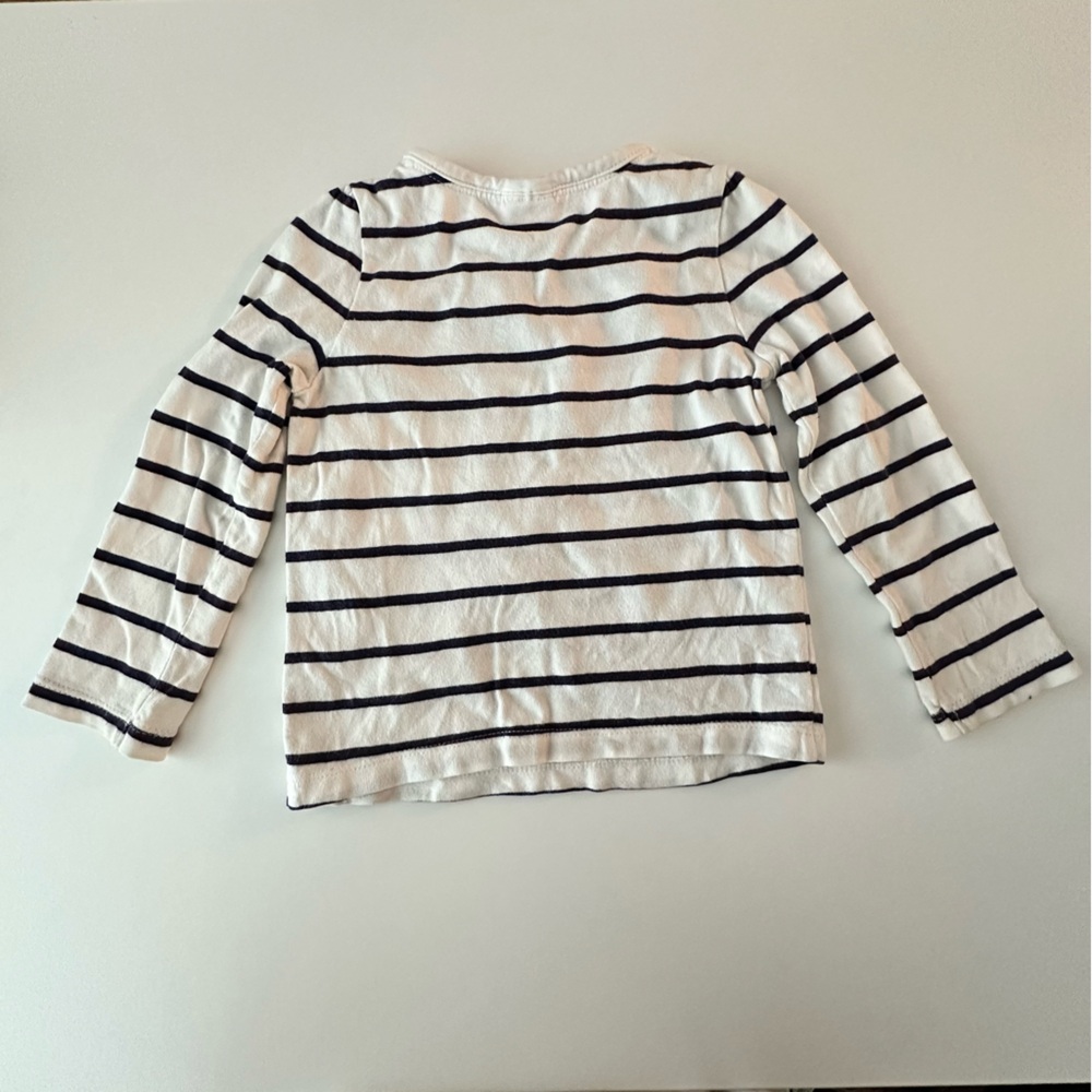 Gymboree Black and White Striped Long Sleeve Tee - Picture 2 of 5